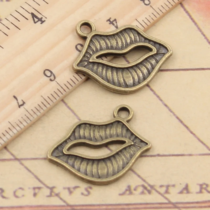 10pcs Charms Sexy Lips Kiss 24x20mm Tibetan Bronze Silver Color Pendants Antique Jewelry Making DIY Handmade Craft 
10pcs Charms Sexy Lips Kiss 24x20mm Tibetan Bronze Silver Color Pendants Antique Jewelry Making DIY Handmade Craft