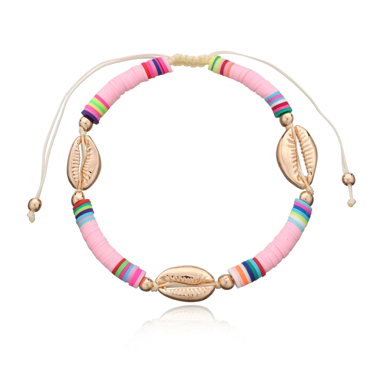 Bohemia Style Anklet Gold Color Multicolor Folk-custom Shell Polymer Clay Women Girls Party Beach Foot Decoration Jewelry 1Piece
Bohemia Style Anklet Gold Color Multicolor Folk-custom Shell Polymer Clay Women Girls Party Beach Foot Decoration Jewelry 1Piece