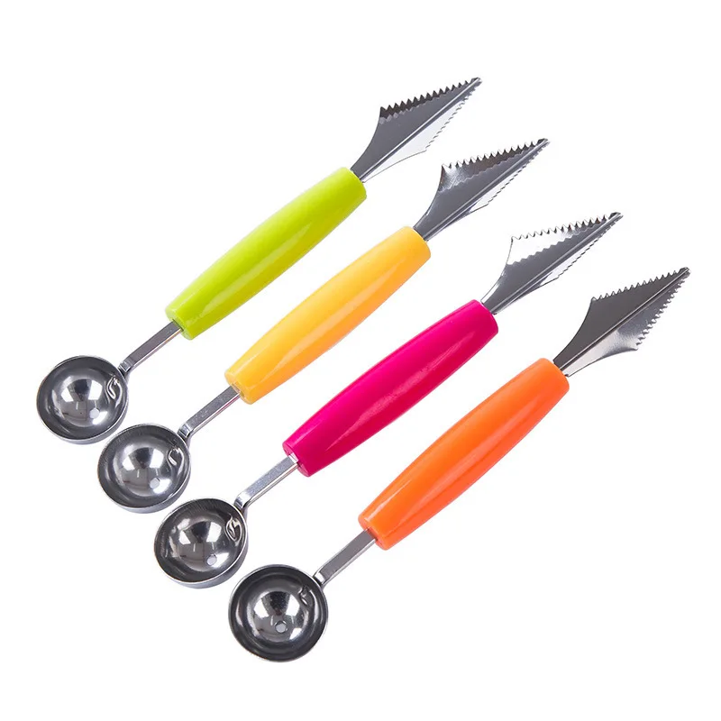 DIY Fruit Digger Carving Knife Digging Spoon Creative Kitchen Accessories Stainless Steel Mold Watermelon Decorate Tool
DIY Fruit Digger Carving Knife Digging Spoon Creative Kitchen Accessories Stainless Steel Mold Watermelon Decorate Tool