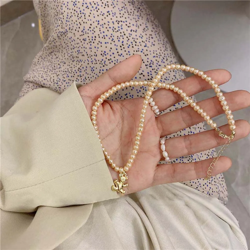 Korea Retro Geometric Bear Pearl Necklace Girlish Style Color Bear Pearl Necklace Temperament Cute Bear Necklace
Korea Retro Geometric Bear Pearl Necklace Girlish Style Color Bear Pearl Necklace Temperament Cute Bear Necklace