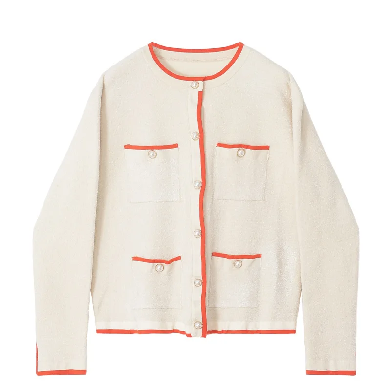 Geeky Chic Style Autumn Winter Women's Sweater Long Sleeve Round Neck Stripe Contrast Color Four Pocket Loose Knit Cardigan Coat
Geeky Chic Style Autumn Winter Women's Sweater Long Sleeve Round Neck Stripe Contrast Color Four Pocket Loose Knit Cardigan Coat