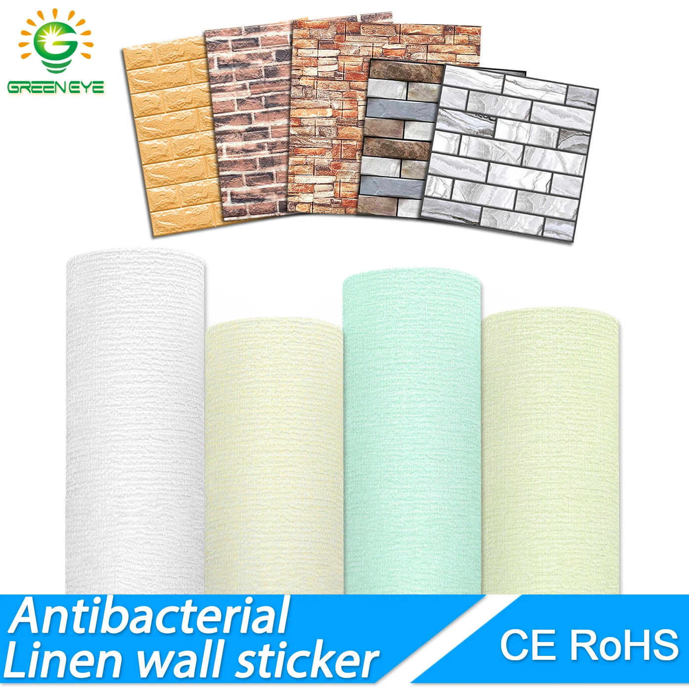 Antibacterial linen wall paper Self Adhesive Waterproof 3D Wallsticker DIY Brick stone for Living Room Bedroom Wall Decals Vinyl
Antibacterial linen wall paper Self Adhesive Waterproof 3D Wallsticker DIY Brick stone for Living Room Bedroom Wall Decals Vinyl
