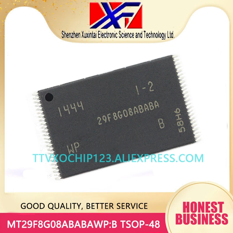 

10Pcs/Lot MT29F8G08ABABAWP:B MT29F8G08ABABA MT29F8G08 FLASH - NAND Memory IC 8Gb (1G x 8) Parallel TSOP-48