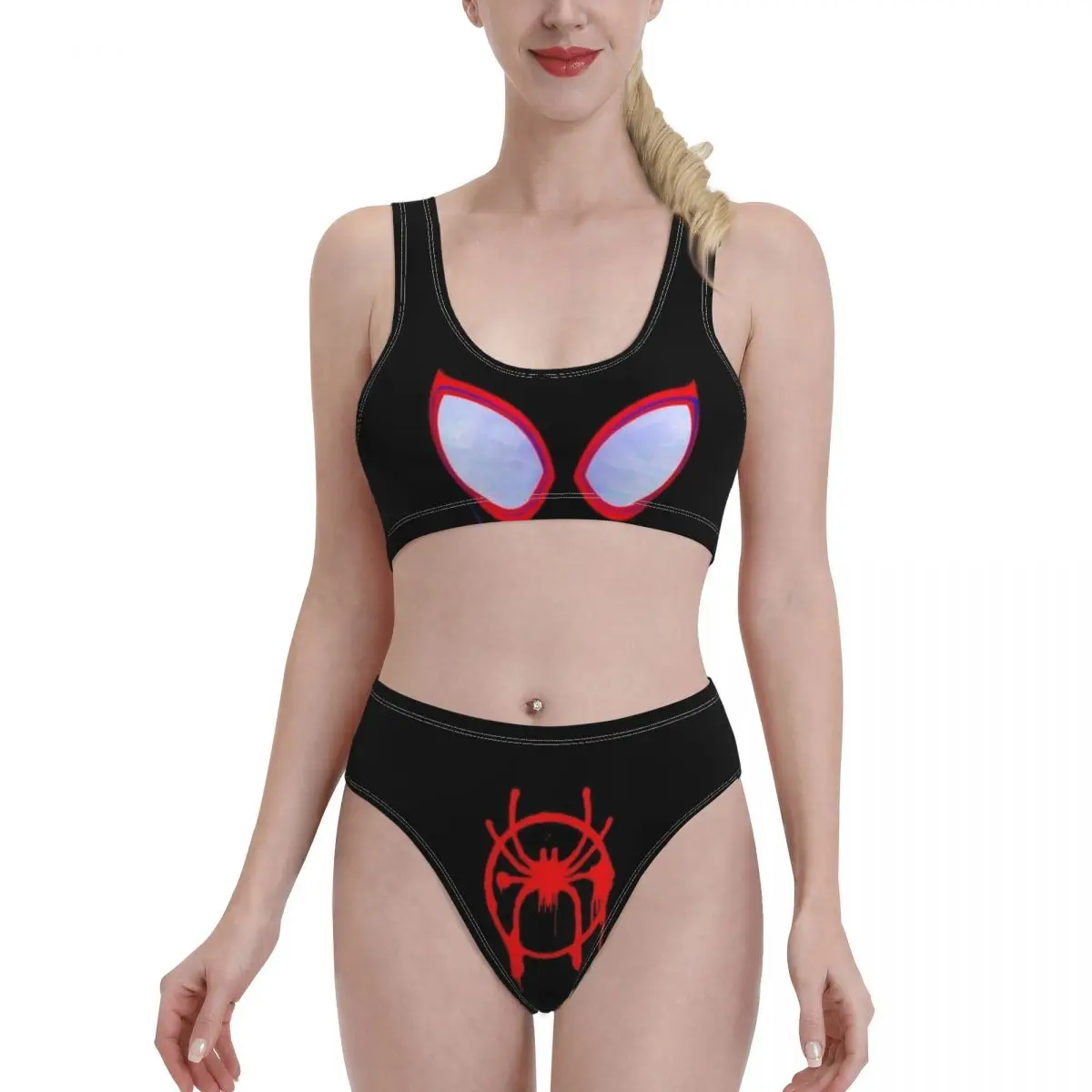 Bikini Tom Holland Spider Eyes sexy 2021 Women Swimsuit high Waist swimsuit separate Anime Cosplay movie Women Beach wear
Bikini Tom Holland Spider Eyes sexy 2021 Women Swimsuit high Waist swimsuit separate Anime Cosplay movie Women Beach wear