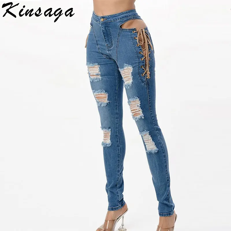 Sexy Side Bandage Skinny Ripped Pencil Jeans Women High Waist Cut Out Stretchy Denim Pants Vintage Lace Up Leggings Indie Jeans
Sexy Side Bandage Skinny Ripped Pencil Jeans Women High Waist Cut Out Stretchy Denim Pants Vintage Lace Up Leggings Indie Jeans