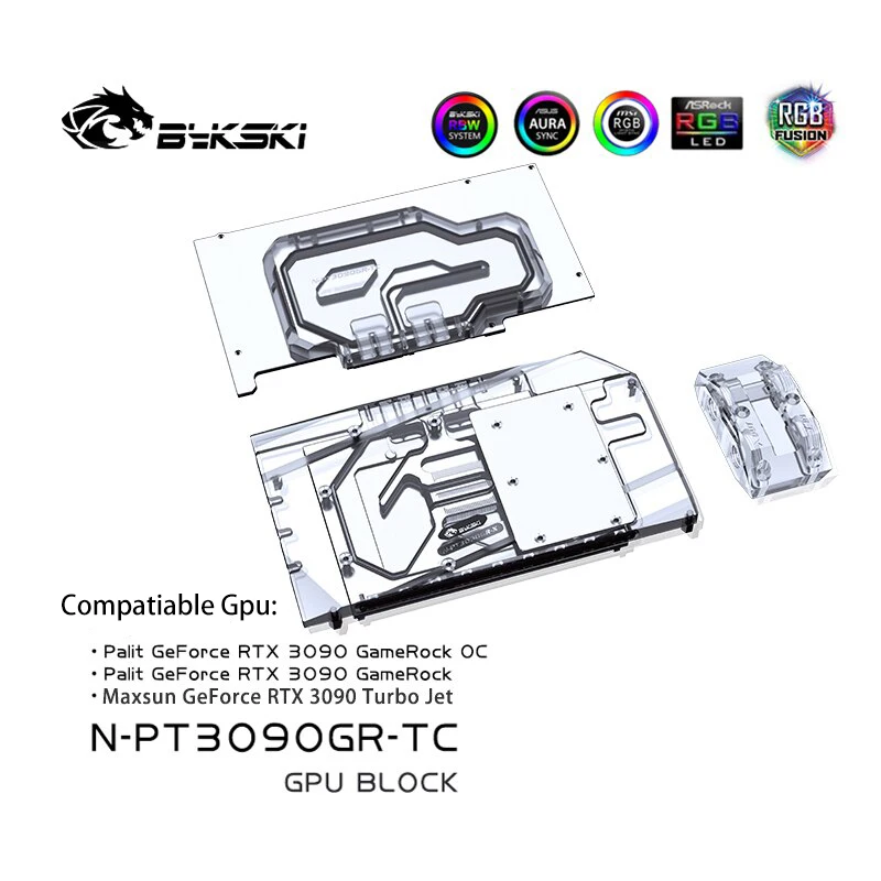 Bykski GPU Active Backplate Block For Palit RTX 3090 GameRock / Maxsun 3090 TURBO JET,VRAM Radiator Water Cooler N-PT3090GR-TC
Bykski GPU Active Backplate Block For Palit RTX 3090 GameRock / Maxsun 3090 TURBO JET,VRAM Radiator Water Cooler N-PT3090GR-TC