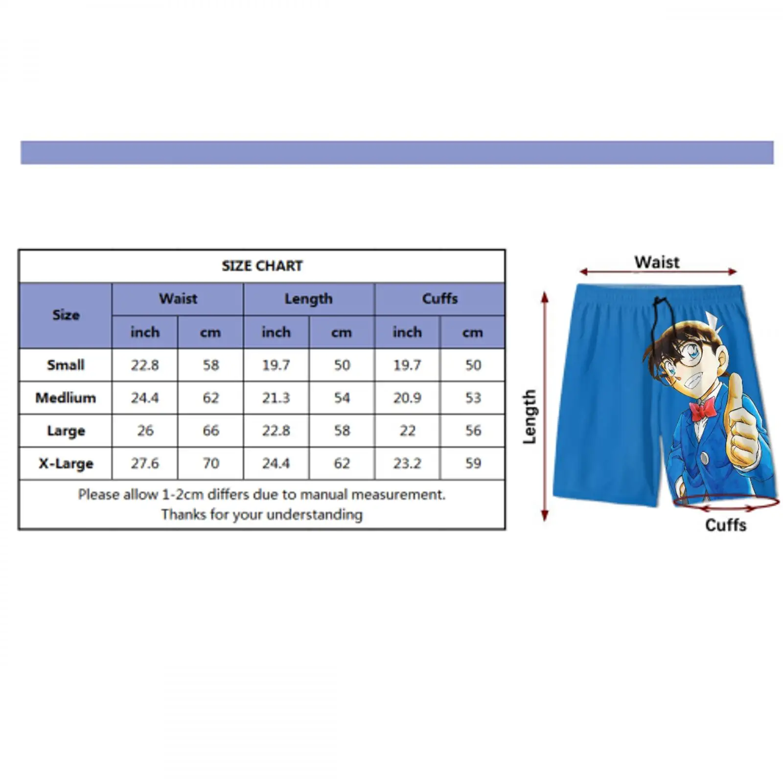 brand detective conan loose beach shorts harajuku kids loose panties conan t shirt boys/girls panties 
brand detective conan loose beach shorts harajuku kids loose panties conan t shirt boys/girls panties