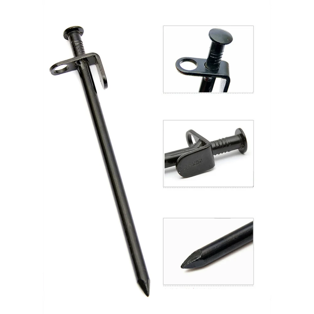 2 Pcs Outdoor Camping Tent Pegs Steel Black 20cm Beach Snow Nails Long Camp Nails for Camping Hiking Gardening Trip (Black)
2 Pcs Outdoor Camping Tent Pegs Steel Black 20cm Beach Snow Nails Long Camp Nails for Camping Hiking Gardening Trip (Black)