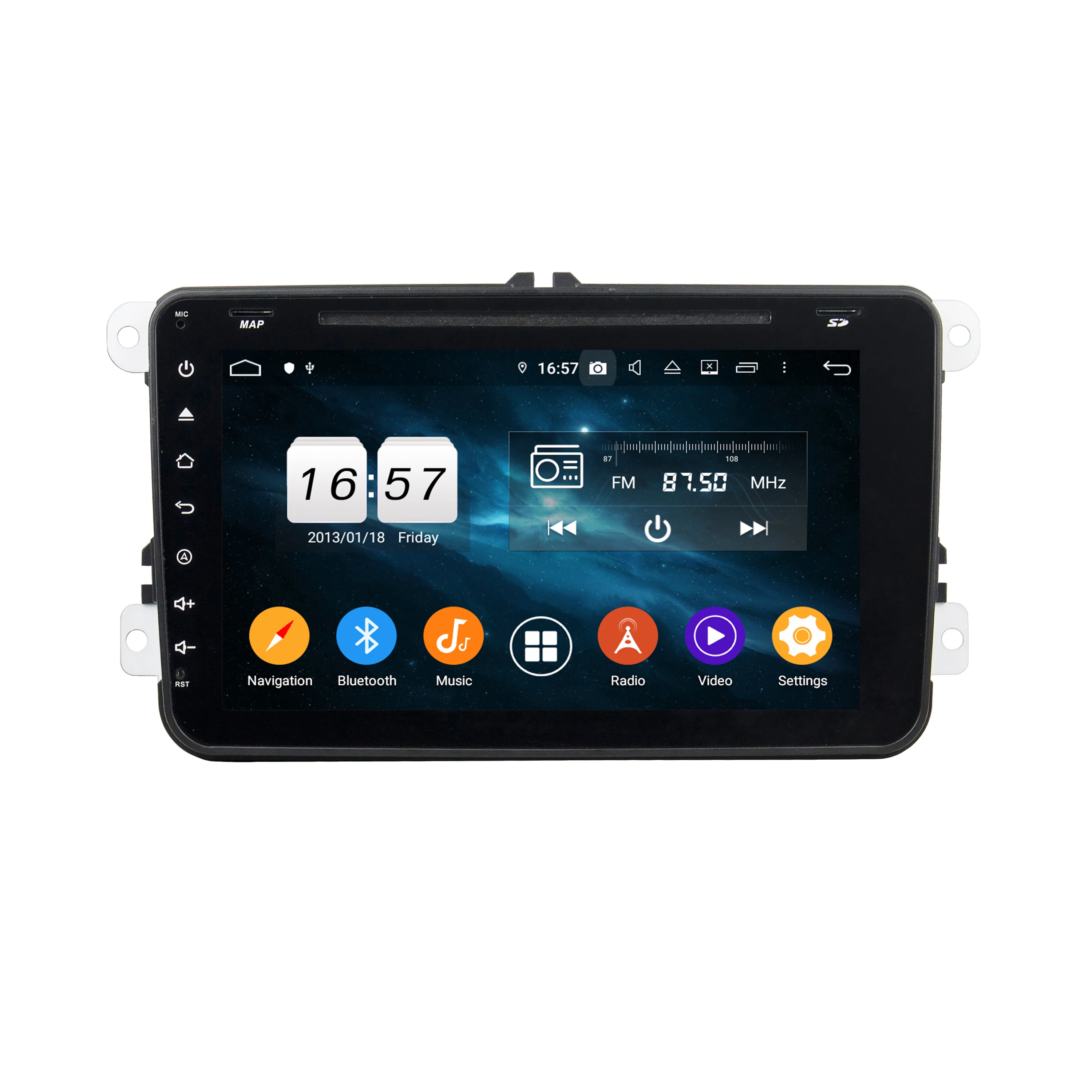 8 "2 Din ядер Android 10 0 для Volkswagen VW Magotan Caddy Passat Автомобильная Радио сенсорная кнопка 4