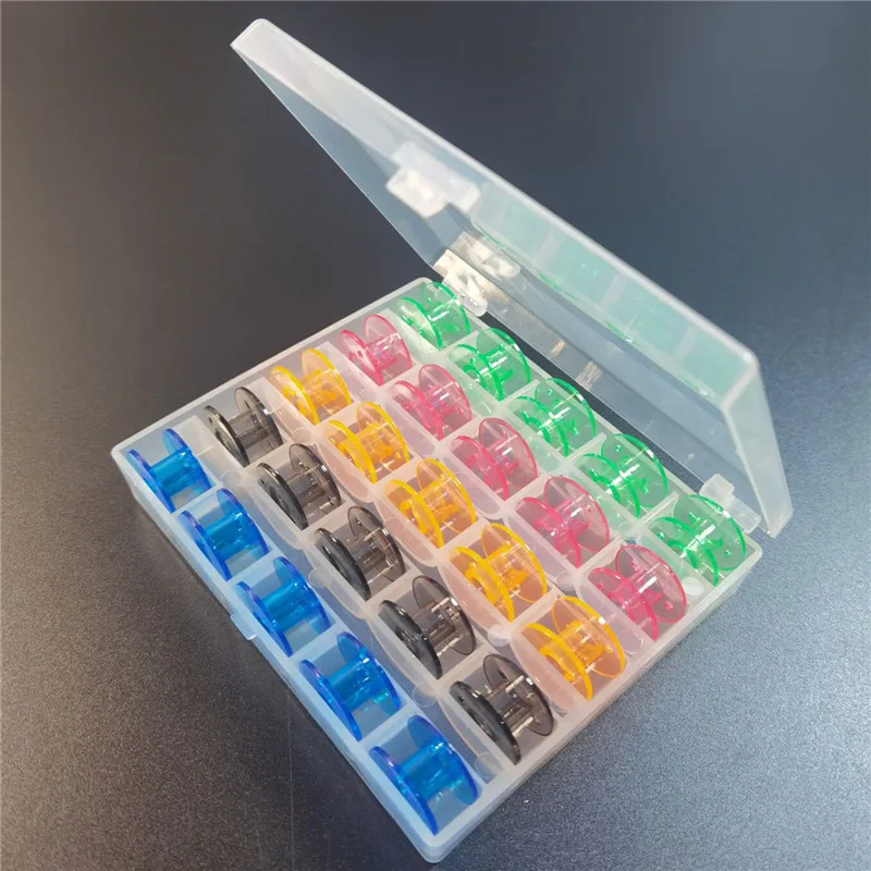 25 Grid Plastic Empty Bobbins Case, Transparent Bobbin Organizer Storage Box for Sewing Machine 
25 Grid Plastic Empty Bobbins Case, Transparent Bobbin Organizer Storage Box for Sewing Machine