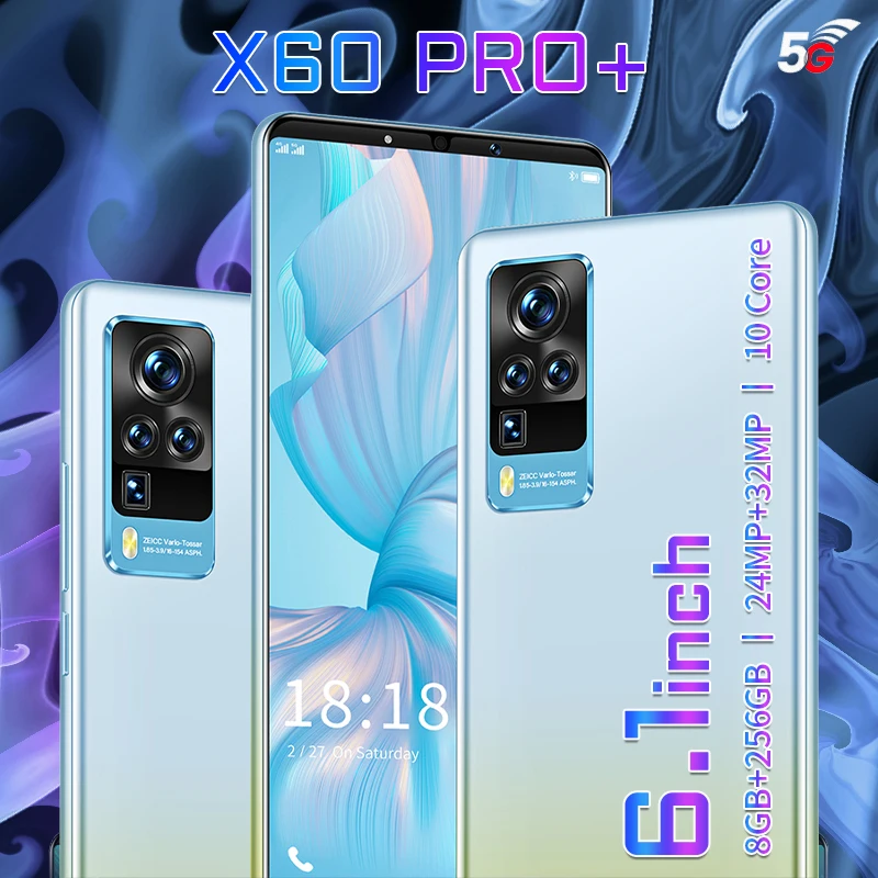 X60 Pro+ 6.1Inch Smartphone Screen Memory 8+256G Android 10 Dual SIM Card 5G Face Unlock Camera 5200mAh Battery cellphones
X60 Pro+ 6.1Inch Smartphone Screen Memory 8+256G Android 10 Dual SIM Card 5G Face Unlock Camera 5200mAh Battery cellphones
