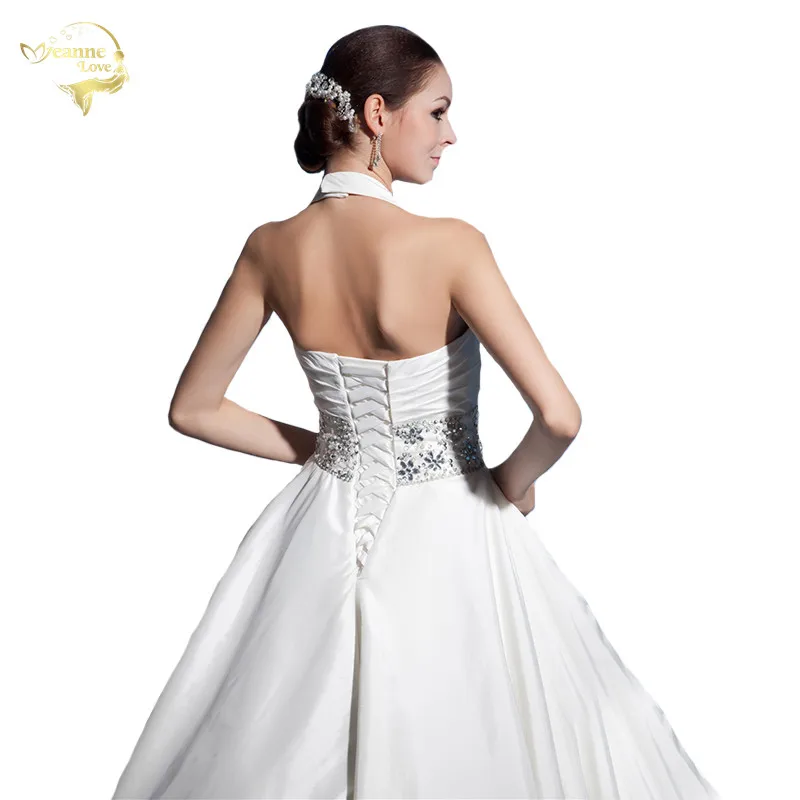 Real Photo Wedding Dresses Bridal Ball Gown Halter Beading Belt Taffeta V Neck Robe De Mariage Vestido De Novia Bride Dress 2020
Real Photo Wedding Dresses Bridal Ball Gown Halter Beading Belt Taffeta V Neck Robe De Mariage Vestido De Novia Bride Dress 2020