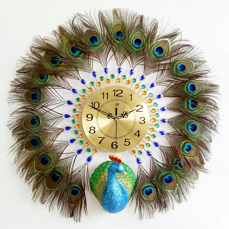 76*65cm Peacock Quartz Wall Clock European Modern Simple Personality Creative Living Room Decorated Bedroom Silent Wall Watch
76*65cm Peacock Quartz Wall Clock European Modern Simple Personality Creative Living Room Decorated Bedroom Silent Wall Watch