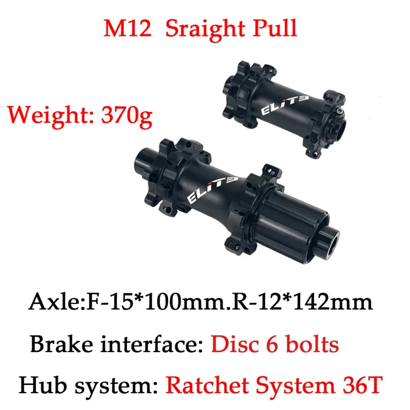 ELITEWHEELS 6-bolt Lock Hub M12 Ratchet System 36T Sraight Pull Hub Front 15*100mm QR*100mm Rear 12*142mm QR*135mm For MTB Bike
ELITEWHEELS 6-bolt Lock Hub M12 Ratchet System 36T Sraight Pull Hub Front 15*100mm QR*100mm Rear 12*142mm QR*135mm For MTB Bike
