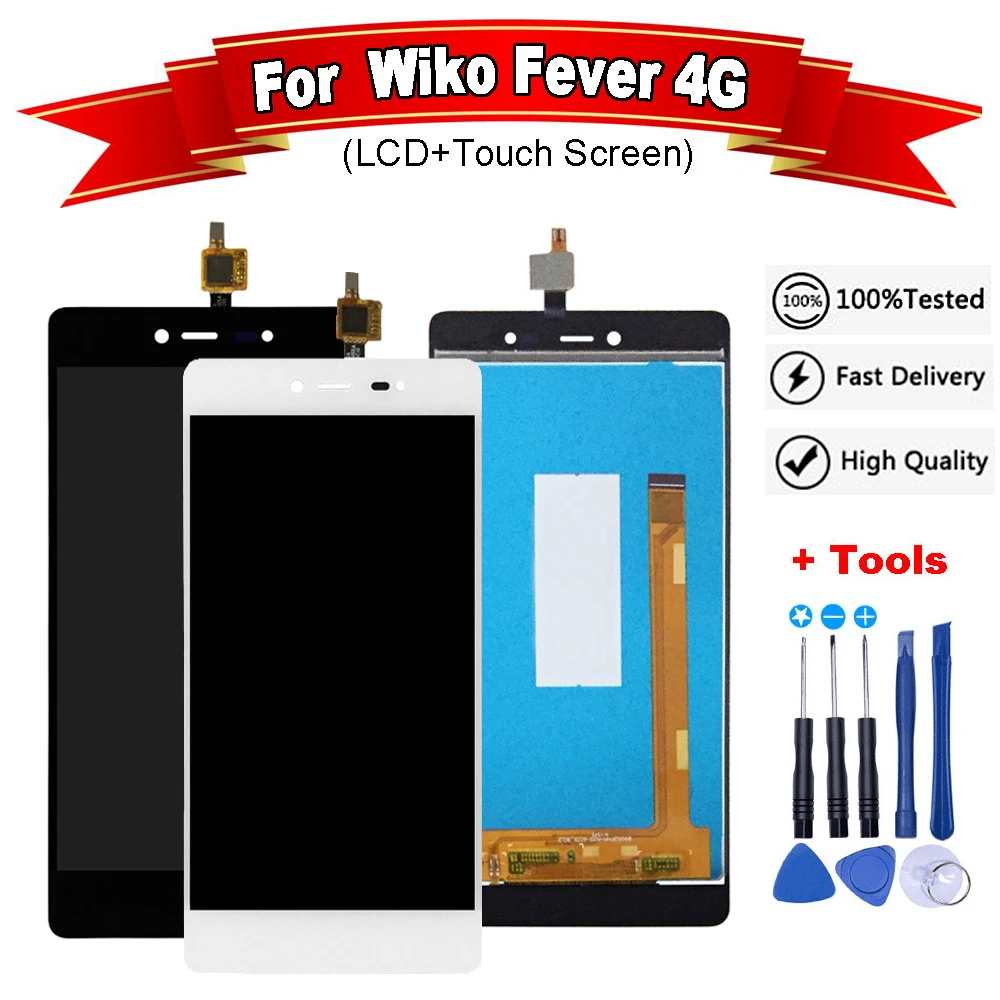 Высокое качество для Wiko Fever 4G ЖК дисплей Дисплей кодирующий преобразователь