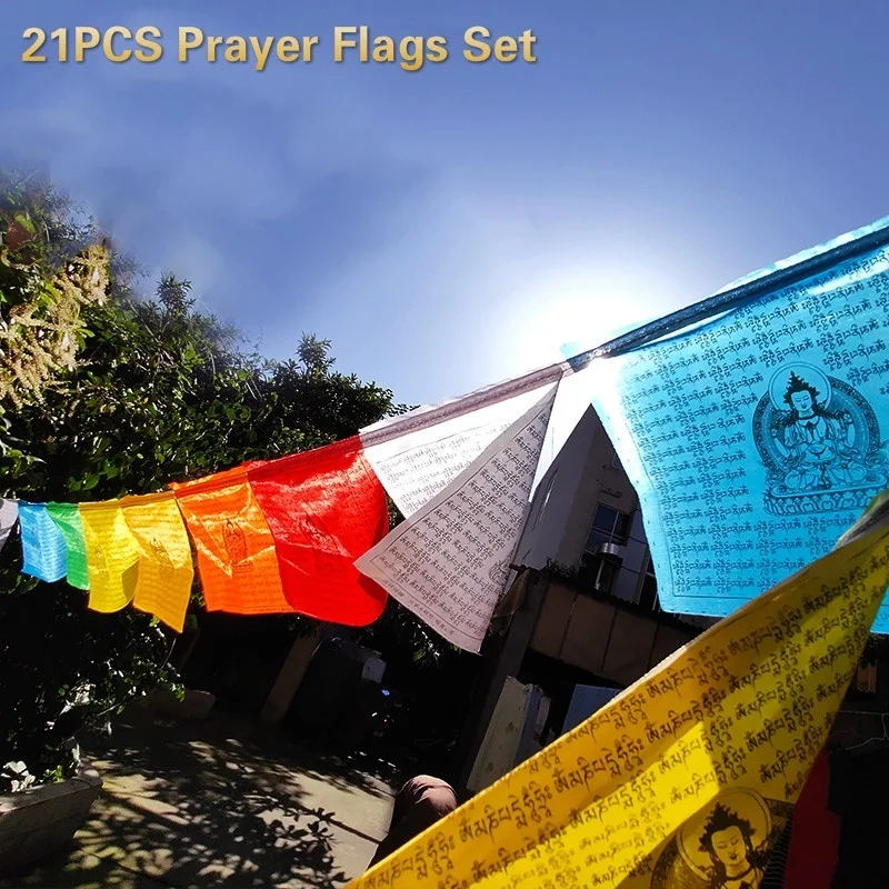 Gandhanra Golden Typeface Tibetan Prayer Flags Bunting ,17.5 Ft * 21 PCS, Lungta Flag, Promote Love, Peace, Strength and Wisdom
Gandhanra Golden Typeface Tibetan Prayer Flags Bunting ,17.5 Ft * 21 PCS, Lungta Flag, Promote Love, Peace, Strength and Wisdom