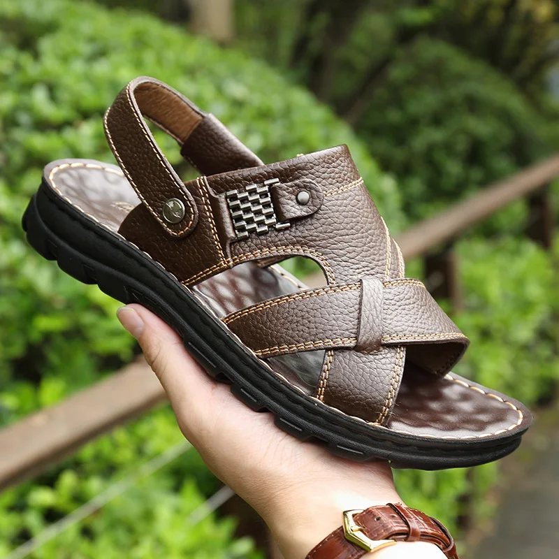 2021 Hot Sale Waterproof Non-Slip Sandals Cow Leather Men's Soft Bottom Wear-Resistant Slippers Dual-Purpose Breathable Sandals
2021 Hot Sale Waterproof Non-Slip Sandals Cow Leather Men's Soft Bottom Wear-Resistant Slippers Dual-Purpose Breathable Sandals