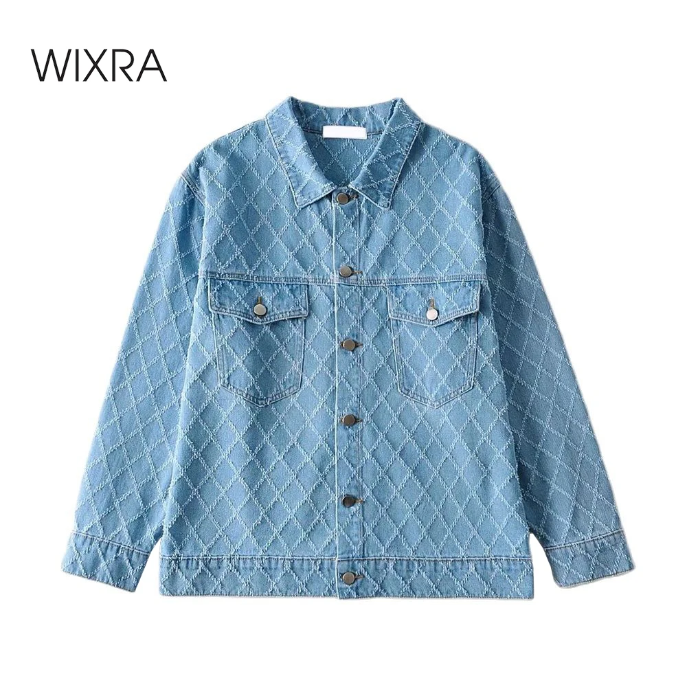 Wixra Women Denim Jackets Plaid Loose Turn Down Collar Femme Casual Design Outdoor Colthes 2021 Autumn Spring
Wixra Women Denim Jackets Plaid Loose Turn Down Collar Femme Casual Design Outdoor Colthes 2021 Autumn Spring