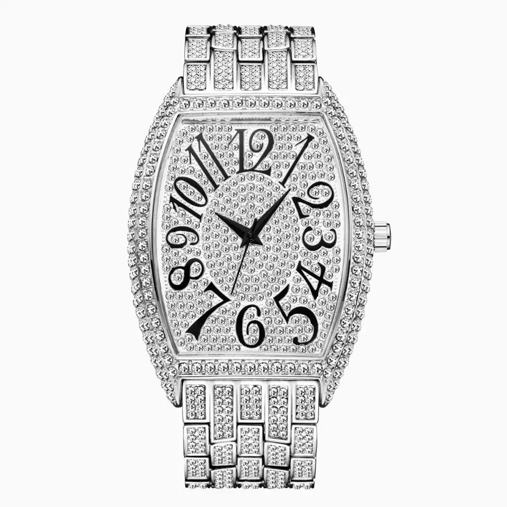 Dropshipping Arabic Numerals Mens Watches Top Brand Luxury Silver Watch Men Diamond With Male Iced Out Chronograph Clock Watch
Dropshipping Arabic Numerals Mens Watches Top Brand Luxury Silver Watch Men Diamond With Male Iced Out Chronograph Clock Watch