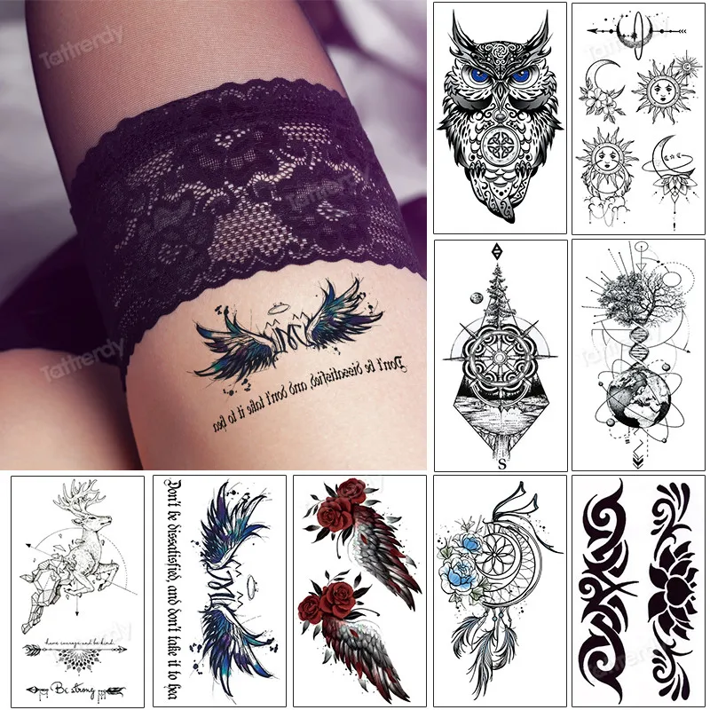 fake small tattoo sticker waterproof sexy body art leg arm sleeve tattoo hand water transfer feather wings rose flower pattern
fake small tattoo sticker waterproof sexy body art leg arm sleeve tattoo hand water transfer feather wings rose flower pattern