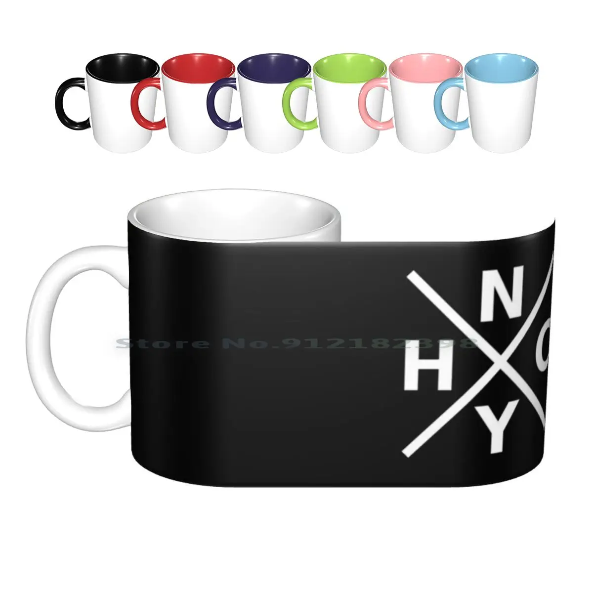 

Nyhc-Нью-Йорк хардкор логотип Белый шрифт Керамические Кружки Кофейные чашки молочный чай Кружка Nyhc музыка хардкор панк Нью-Йорк