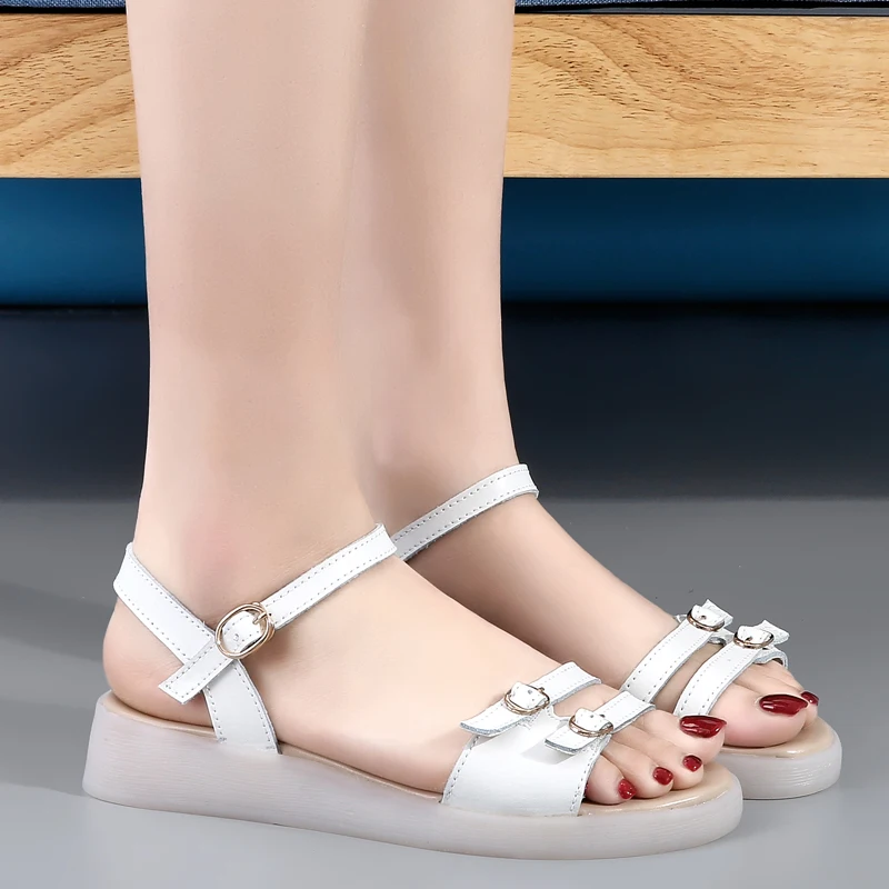 CRLAYDK Women's Fashion Casual Belt Buckkle Sandals Leather Strap Outdoor Beach Flat Slippers Anti Slip Ladies Summer Shoes
CRLAYDK Women's Fashion Casual Belt Buckkle Sandals Leather Strap Outdoor Beach Flat Slippers Anti Slip Ladies Summer Shoes