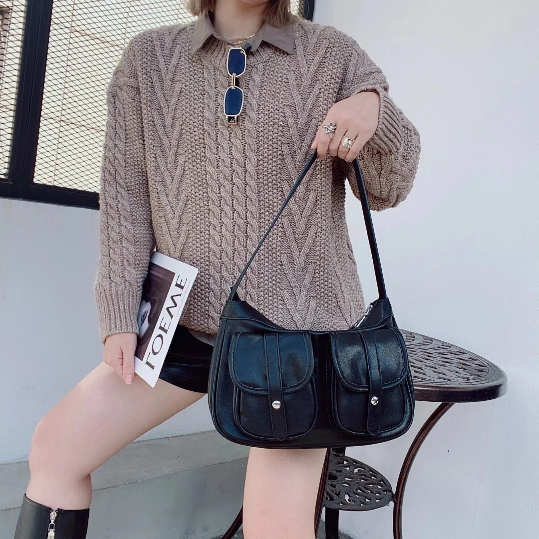 Multi Pocket Shoulder Bag for Women Ultra Soft Washed Leather Handbag Purse for Travel
Multi Pocket Shoulder Bag for Women Ultra Soft Washed Leather Handbag Purse for Travel