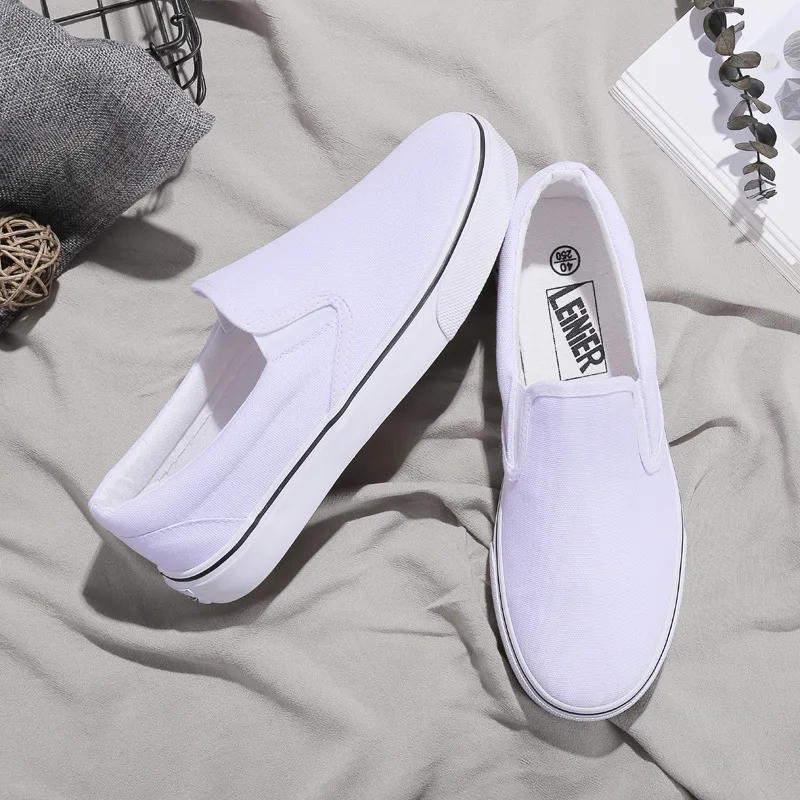 White Canvas Shoes For Men And Women Young Lazy Vulcanized Korean Lovers Students Elastic Leisure Board
White Canvas Shoes For Men And Women Young Lazy Vulcanized Korean Lovers Students Elastic Leisure Board