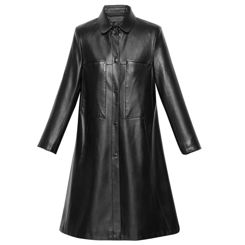 Womens Soft Wash Pu Leather Jackets 5XL New Ladies Elegant Faux Sheepskin Long Coat Pu Leather Trench Female Outerwear Clothing
Womens Soft Wash Pu Leather Jackets 5XL New Ladies Elegant Faux Sheepskin Long Coat Pu Leather Trench Female Outerwear Clothing