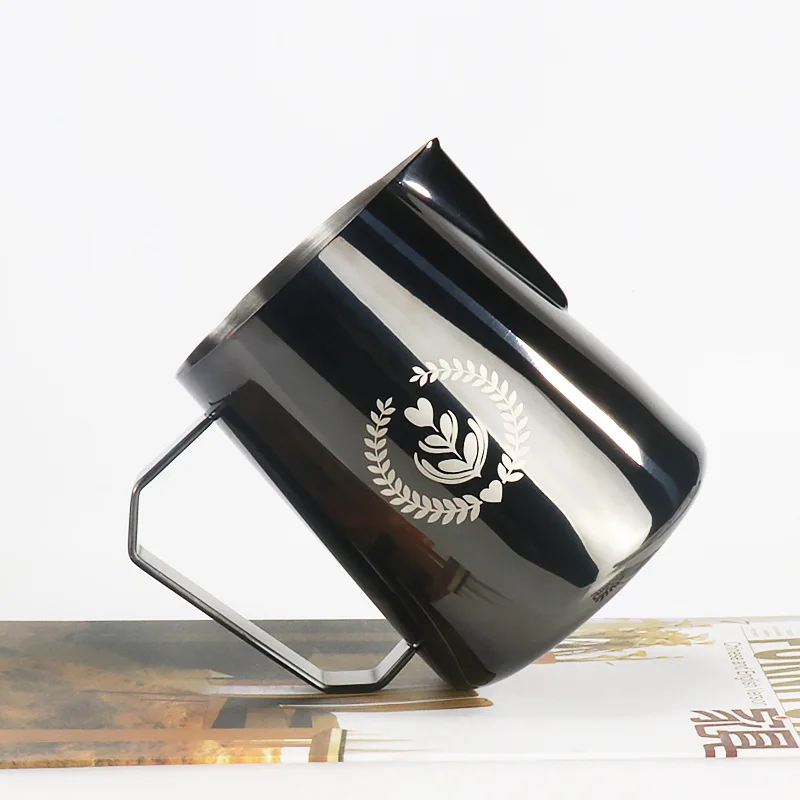 Cappuccino Coffee Garland Cup, Pointed 304 Stainless Steel Milk Foam Cup with Fancy Coffee Garland Cylinder Appliance
Cappuccino Coffee Garland Cup, Pointed 304 Stainless Steel Milk Foam Cup with Fancy Coffee Garland Cylinder Appliance