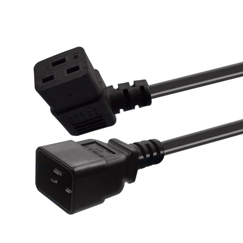 Power Extension Cord, C20 to C19 Product Word Three Horizontal Male to Female Side Elbow Power Cord
Power Extension Cord, C20 to C19 Product Word Three Horizontal Male to Female Side Elbow Power Cord