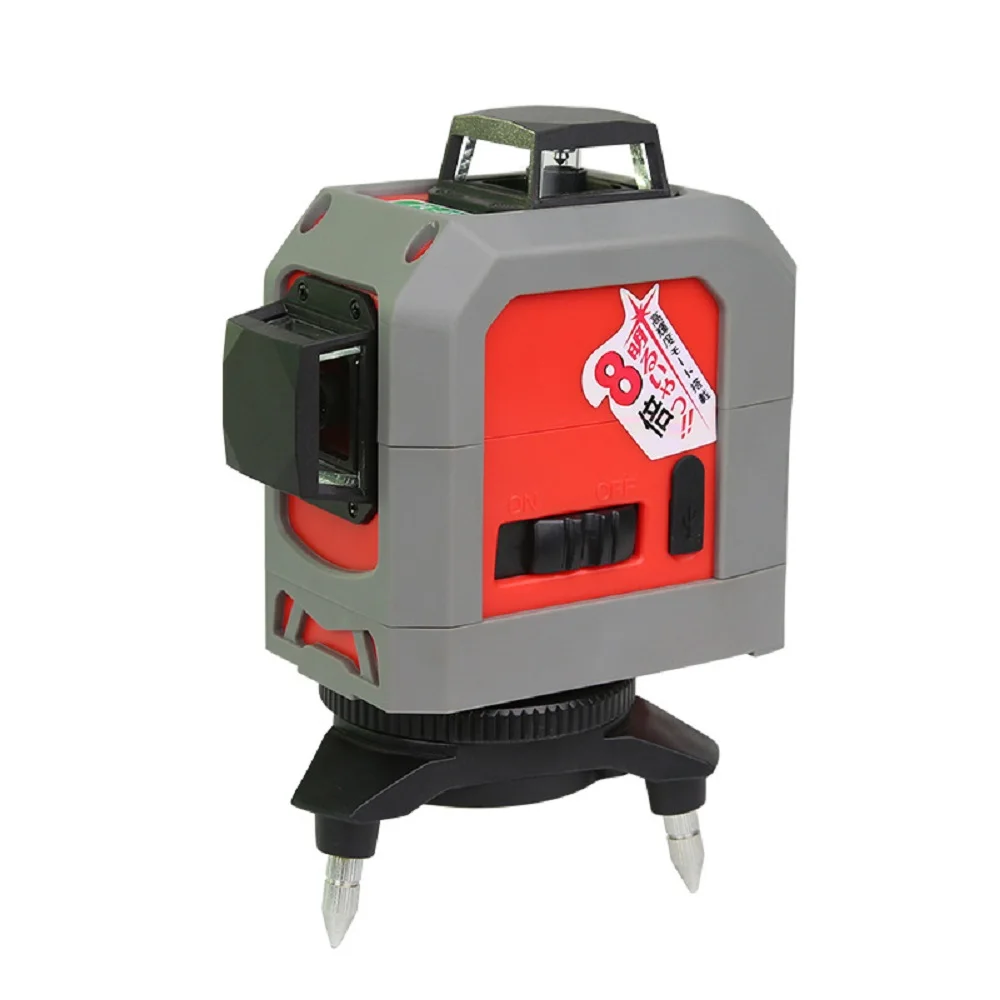 8/12 Line 3D Self-Leveling Laser Level Adjustable Strong Beam Rechargeable Lithium Battery 360° Vertical and Horizontal Lines
8/12 Line 3D Self-Leveling Laser Level Adjustable Strong Beam Rechargeable Lithium Battery 360° Vertical and Horizontal Lines