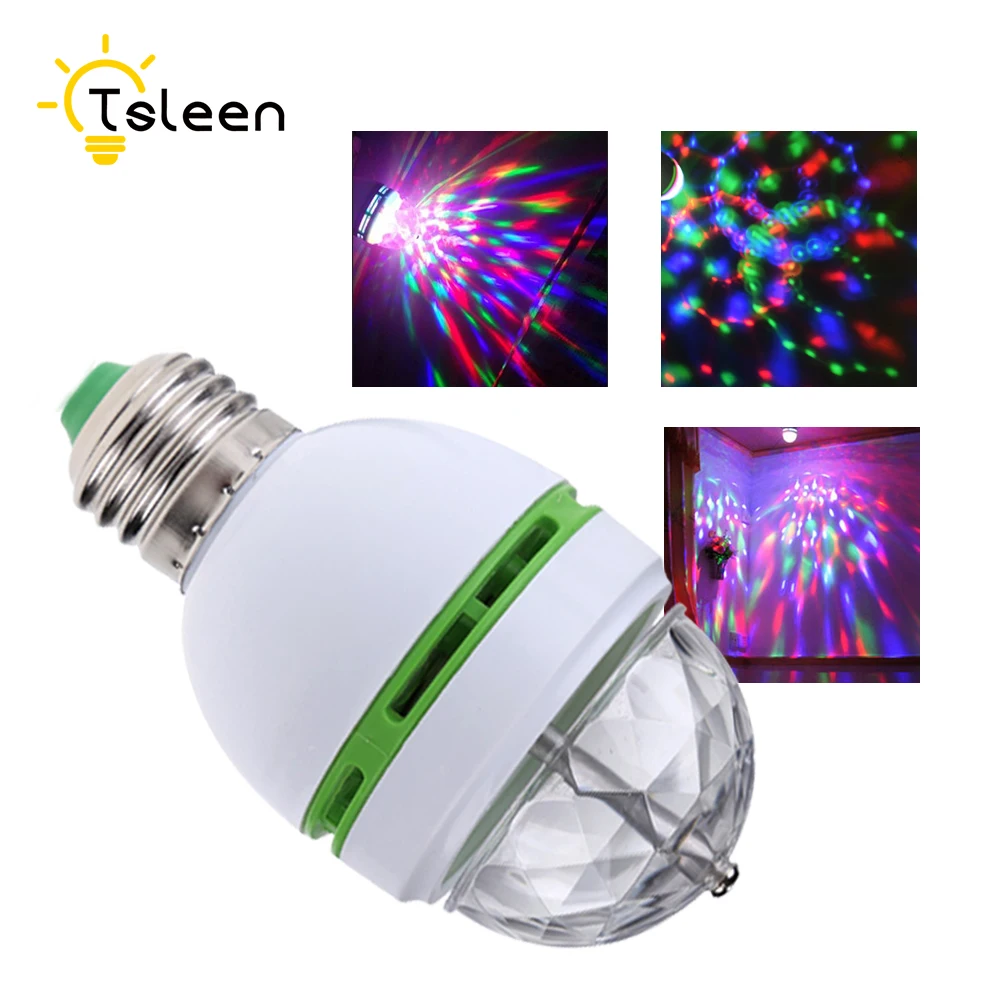 NEW E27 3W Colorful Auto Rotating lampada Bulb Stage Light Party Lamp Disco MIni RGB LED Nightlight Disco for home decoration
NEW E27 3W Colorful Auto Rotating lampada Bulb Stage Light Party Lamp Disco MIni RGB LED Nightlight Disco for home decoration