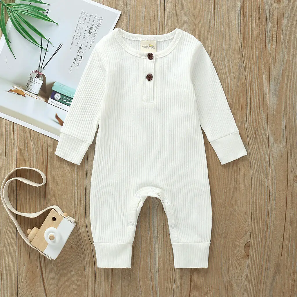 2020 Baby Spring Autumn Clothing Newborn Infant Baby Boy Girl Cotton Romper Knitted Ribbed Jumpsuit Solid Clothes Warm Outfit
2020 Baby Spring Autumn Clothing Newborn Infant Baby Boy Girl Cotton Romper Knitted Ribbed Jumpsuit Solid Clothes Warm Outfit
