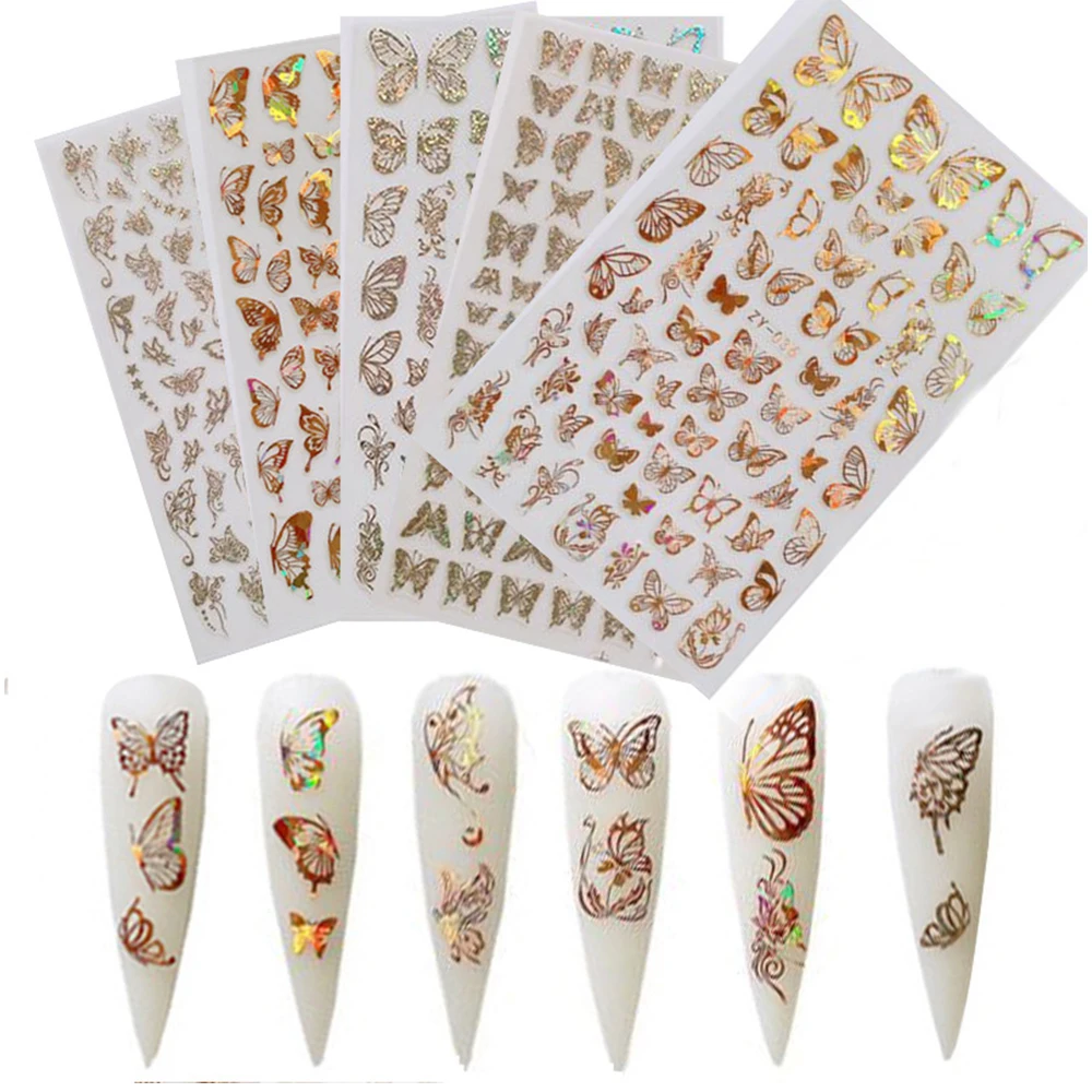 4Pcs Holographic 3D Butterfly Nail Art Stickers DIY Self Adhesive Nail Tips Colorful DIY Golden Wraps Decals Manicure Decoration
4Pcs Holographic 3D Butterfly Nail Art Stickers DIY Self Adhesive Nail Tips Colorful DIY Golden Wraps Decals Manicure Decoration