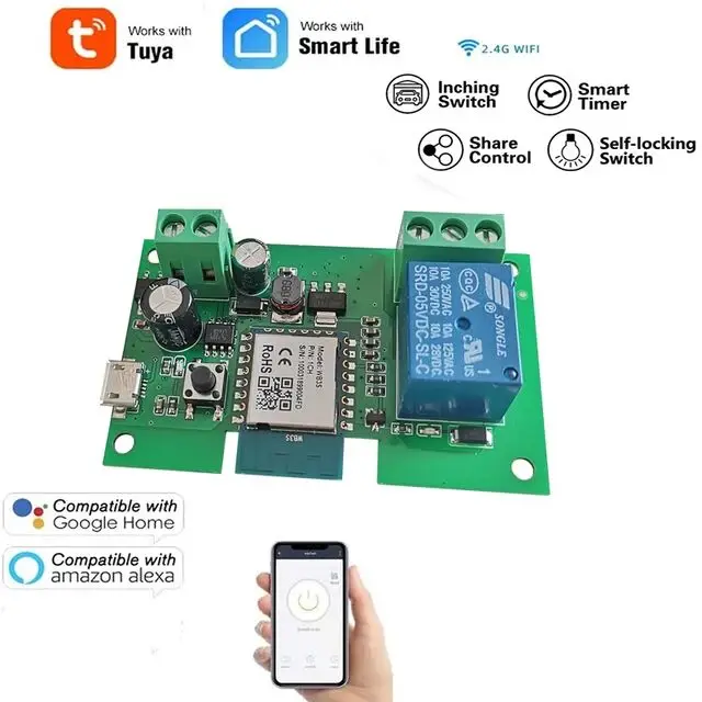 Умный выключатель Tuya с интерфейсом USB 5 в 7-32 в, работает с мостом eWeLink, голосовое управление с помощью Alexa
Умный выключатель Tuya с интерфейсом USB 5 в 7-32 в, работает с мостом eWeLink, голосовое управление с помощью Alexa