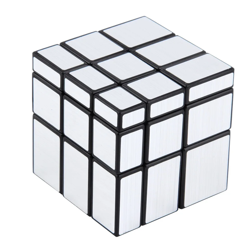 

Magic Cube NEW 3x3x3 Compact and portable Mirror Blocks Silver Shiny Puzzle Brain Teaser IQ Kid Funny Worldwide Great gift