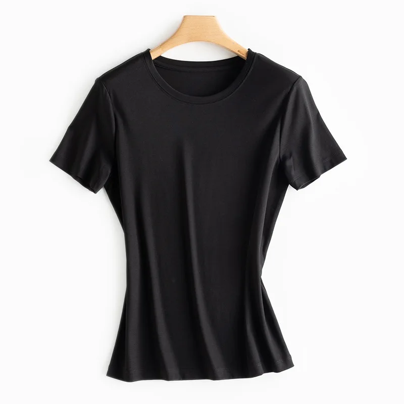 2021 Summer New Long Velvet Mercerized Cotton Mulberry Silk Mercerized Cotton Fashion Short Sleeve V-neck T-shirt for Women
2021 Summer New Long Velvet Mercerized Cotton Mulberry Silk Mercerized Cotton Fashion Short Sleeve V-neck T-shirt for Women