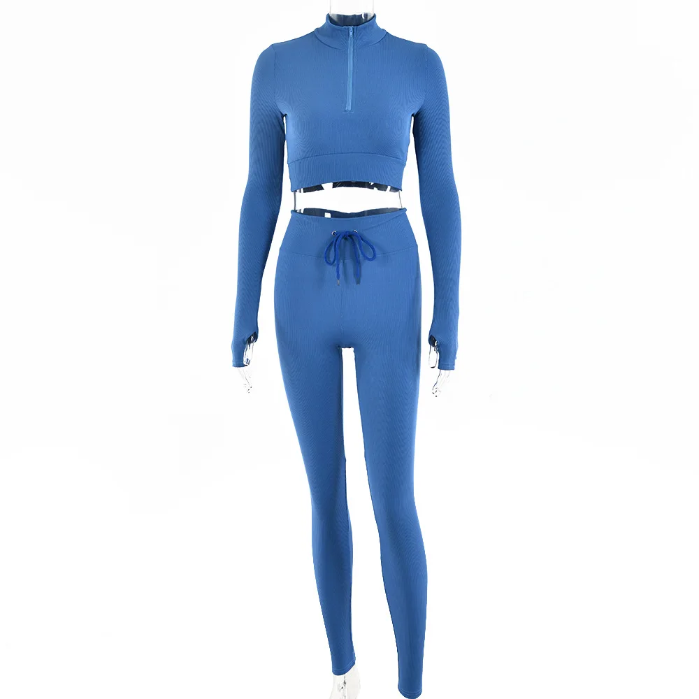 Solid Zip Ribbed Fitness Yoga Set Women Gym Clothes Short Sleeve Zipper Crop Top High Waist Pencil Pants Workout Hot Tracksuit
Solid Zip Ribbed Fitness Yoga Set Women Gym Clothes Short Sleeve Zipper Crop Top High Waist Pencil Pants Workout Hot Tracksuit