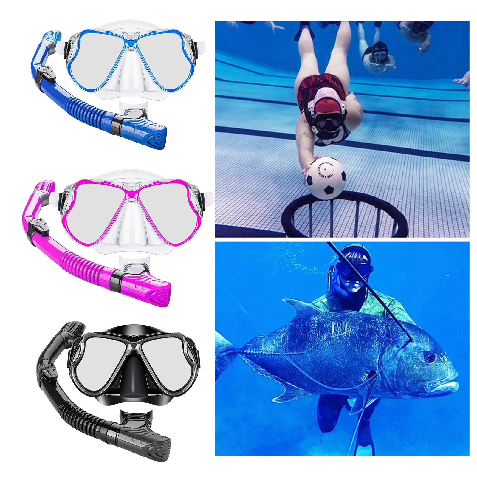 Professional Scuba Dive Snorkeling Silicone Mask Dry Snorkel Tube Gear Set Anti-Fog Scuba Diving Snorkeling Package Purge
Professional Scuba Dive Snorkeling Silicone Mask Dry Snorkel Tube Gear Set Anti-Fog Scuba Diving Snorkeling Package Purge