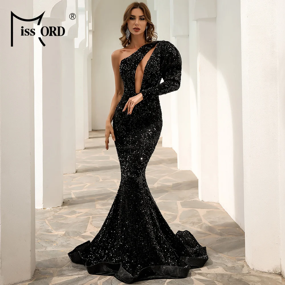 Missord 2021 Women Sexy One Shoulder Puff Sleeve Evening Party Dress Sequin Hollow Out Long-sleeve Dress Female Maxi Dress M0803
Missord 2021 Women Sexy One Shoulder Puff Sleeve Evening Party Dress Sequin Hollow Out Long-sleeve Dress Female Maxi Dress M0803