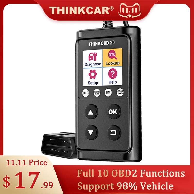 Сканер THINKCAR Thinkobd 20 OBD2 Профессиональный инструмент для диагностики автомобилей Автомобильный сканер OBD 2 для считывания автомобильных кодов... 
Сканер THINKCAR Thinkobd 20 OBD2 Профессиональный инструмент для диагностики автомобилей Автомобильный сканер OBD 2 для считывания автомобильных кодов...