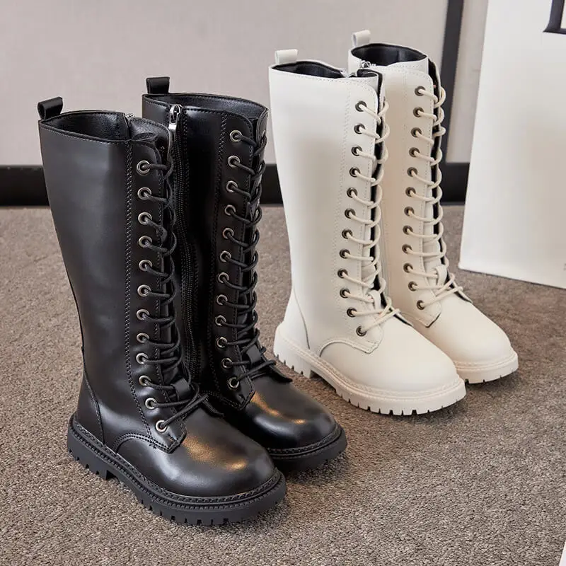 Girls Long Boots Children Motorcycle High Boots Zipper Fashion Classic Black White Boots Autumn Winter New Kids Rubber Boots Hot
Girls Long Boots Children Motorcycle High Boots Zipper Fashion Classic Black White Boots Autumn Winter New Kids Rubber Boots Hot