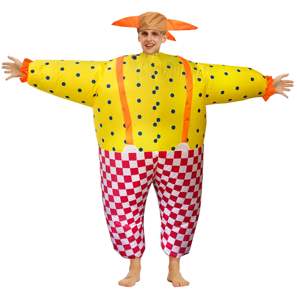 

Надувные Костюмы Клоуна для взрослых, для Хэллоуина, косплея, полноразмерные клоуны, для ролевых игр, для мужчин и женщин