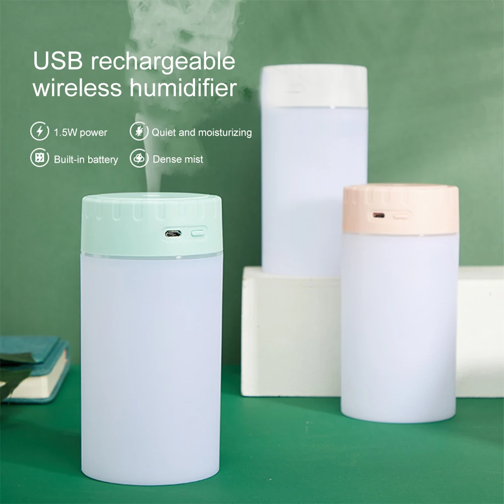 400ml Wireless Air Humidifier Rechargeable with Colored Light Portable USB Water Drop Spray Humidifier For Home
400ml Wireless Air Humidifier Rechargeable with Colored Light Portable USB Water Drop Spray Humidifier For Home