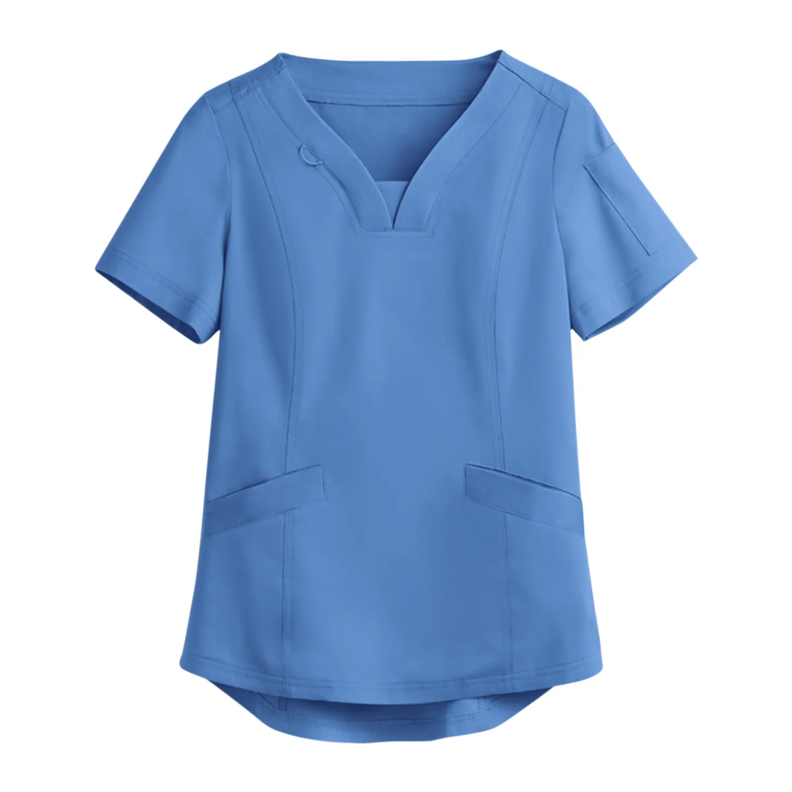 Plain Medical Uniforms Suit for Women Nursing Workwear V-Neck Short Sleeve Big Pockets Care Workers Tee Shirt Summer Scrubs Tops
Plain Medical Uniforms Suit for Women Nursing Workwear V-Neck Short Sleeve Big Pockets Care Workers Tee Shirt Summer Scrubs Tops