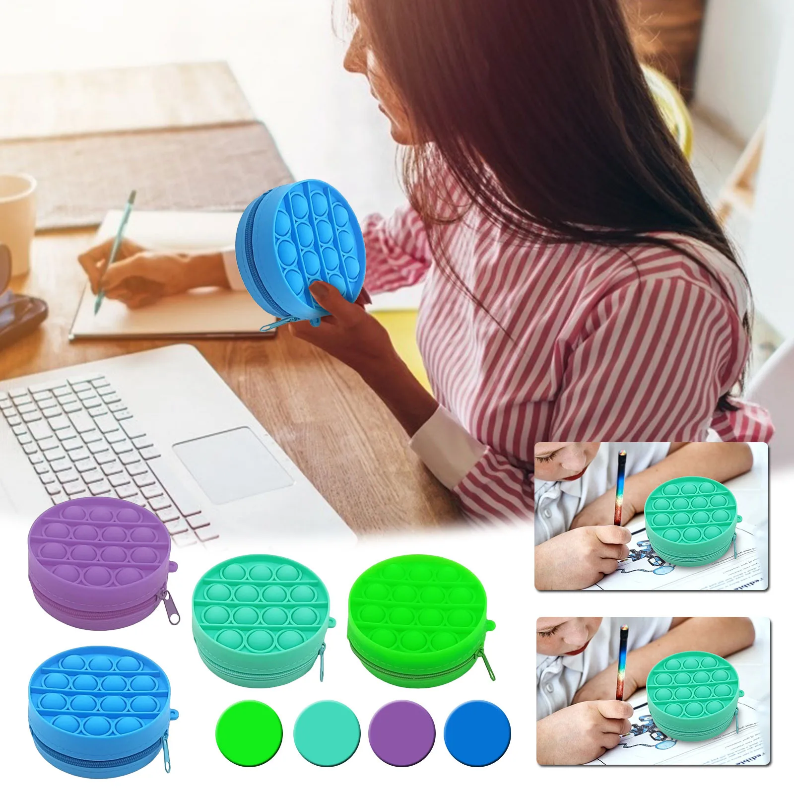 Fidget Toys Pencil Case Simple Dimple Silicone Bubble Stationery Storage Bag For Children squishy Stress Relief Toys brinquedos
Fidget Toys Pencil Case Simple Dimple Silicone Bubble Stationery Storage Bag For Children squishy Stress Relief Toys brinquedos
