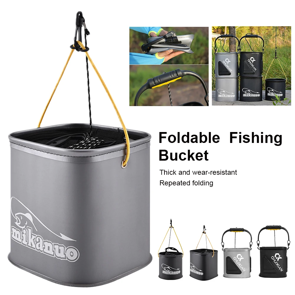 Outdoor Fishing Bucket Collapsible EVA Thick Live Fish Bucket Foldable Fishing Bait Bucket with Rope/Handle Fishing Accessories
Outdoor Fishing Bucket Collapsible EVA Thick Live Fish Bucket Foldable Fishing Bait Bucket with Rope/Handle Fishing Accessories