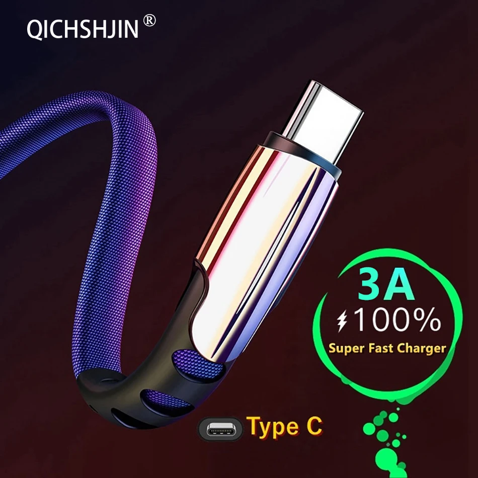 QICHSHJIN 3A USB Type C Cable For Samsung S20 S9 S8 Xiaomi Huawei P30 Pro Fast Charge Mobile Phone Charging Wire White Cable 3M
QICHSHJIN 3A USB Type C Cable For Samsung S20 S9 S8 Xiaomi Huawei P30 Pro Fast Charge Mobile Phone Charging Wire White Cable 3M