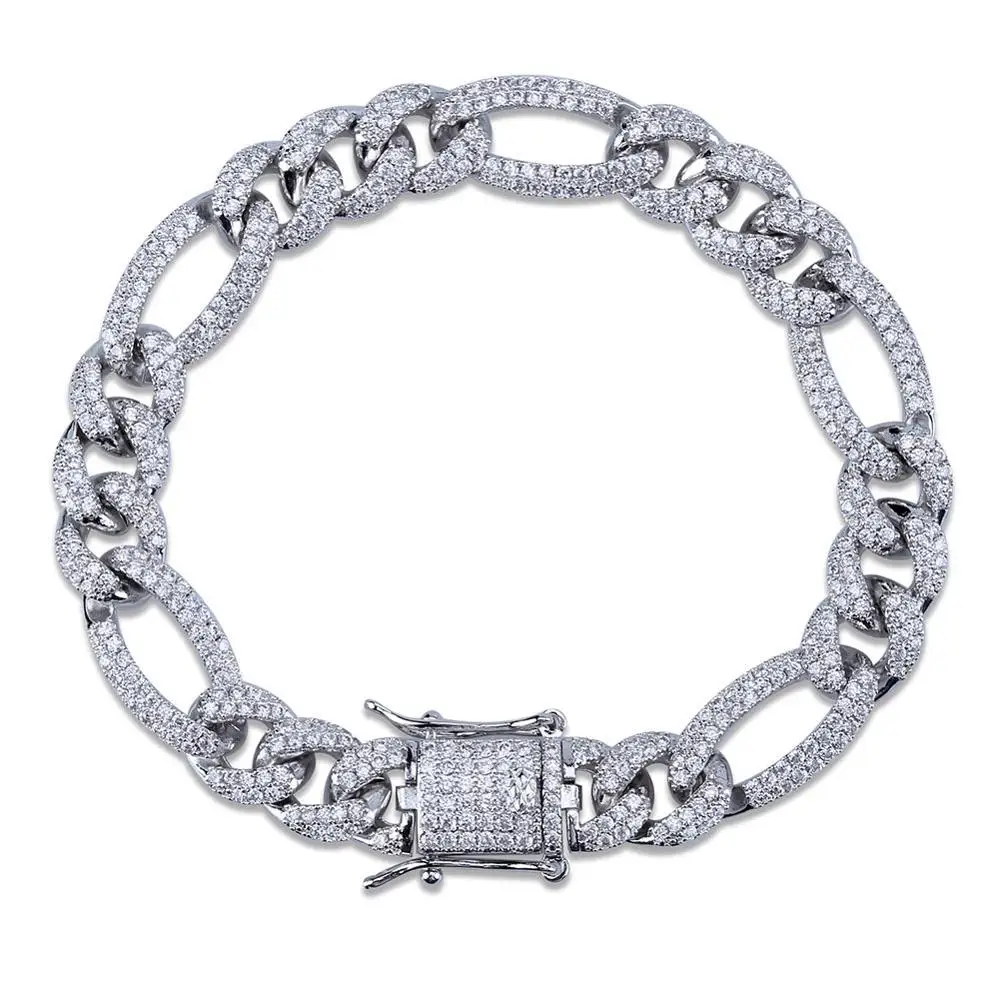 Hip Hop 10mm Personality Iced Out Miami Curb Men Bracelets Gold Silver Color Jewelry Cuban Chain Crystal CZ Rapper
Hip Hop 10mm Personality Iced Out Miami Curb Men Bracelets Gold Silver Color Jewelry Cuban Chain Crystal CZ Rapper